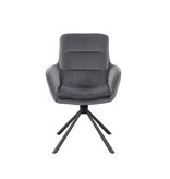 SalesFever Fauteuil in corduroy-look, donkergrijs