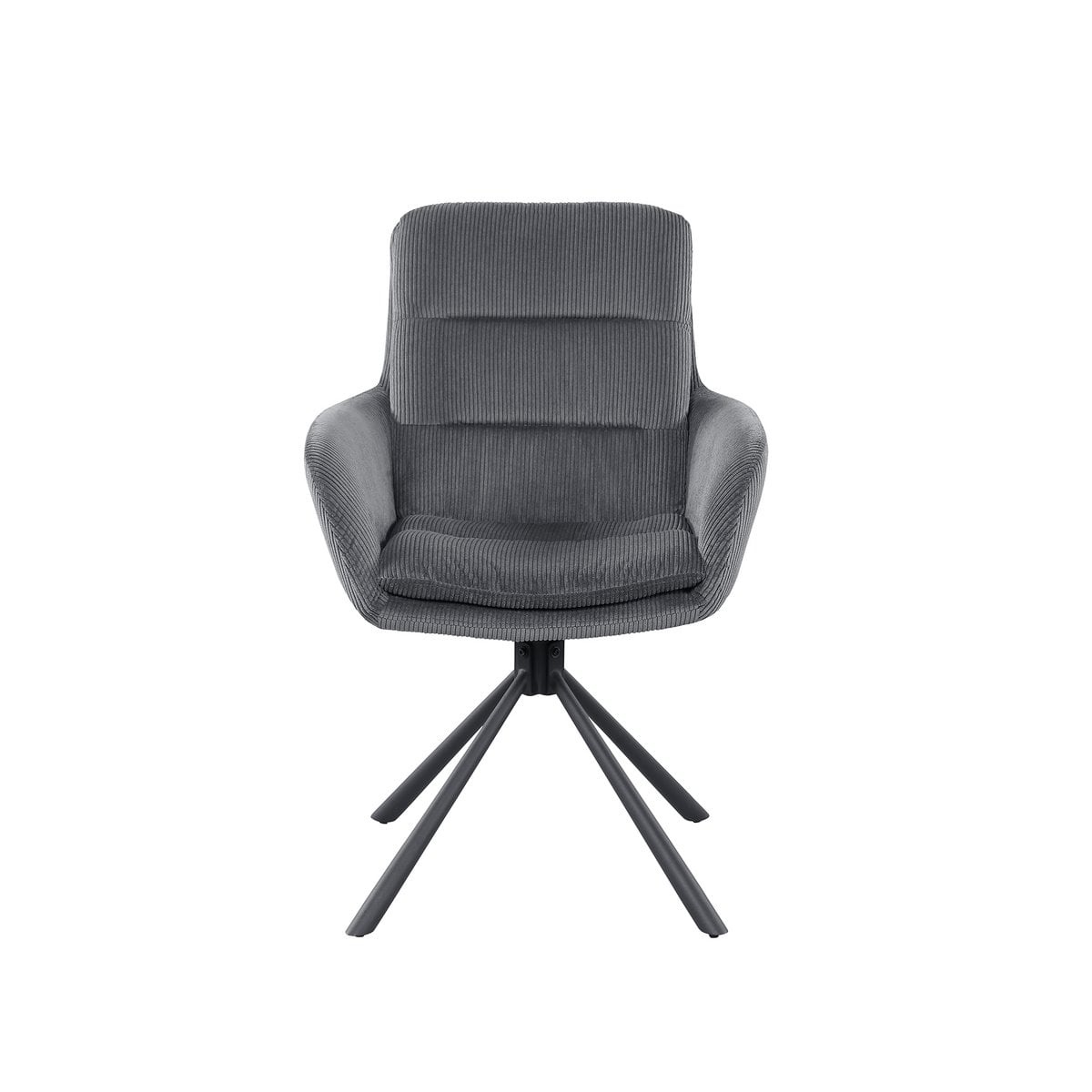 SalesFever Fauteuil in corduroy-look, donkergrijs