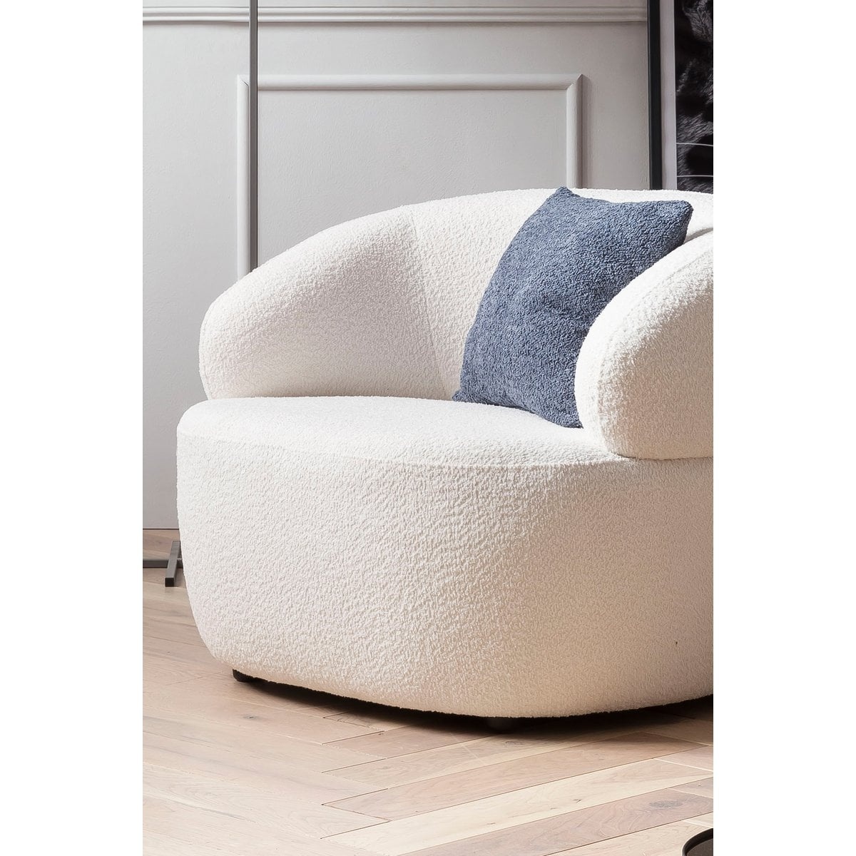 SalesFever Fauteuil bouclé stof wit