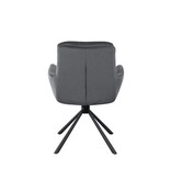 SalesFever Fauteuil in corduroy-look, donkergrijs