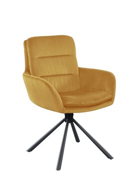 SalesFever Fauteuil in corduroy look goud