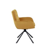 SalesFever Fauteuil in corduroy look goud