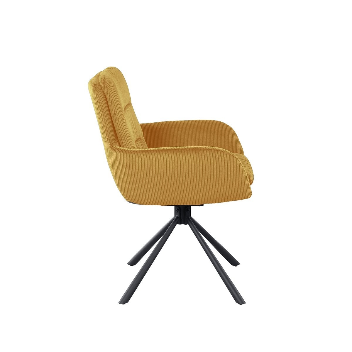 SalesFever Fauteuil in corduroy look goud