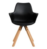 SalesFever Fauteuil met kunststof schaal set van 2 zwart