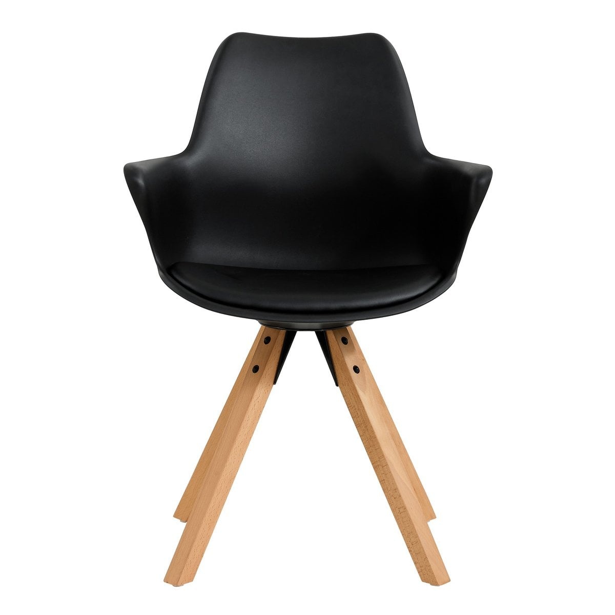 SalesFever Fauteuil met kunststof schaal set van 2 zwart