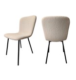 SalesFever Bouclélook stoelenset van 4 beige