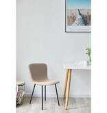 SalesFever Bouclélook stoelenset van 4 beige