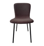 SalesFever Bouclélook stoelenset van 4 donkergrijs