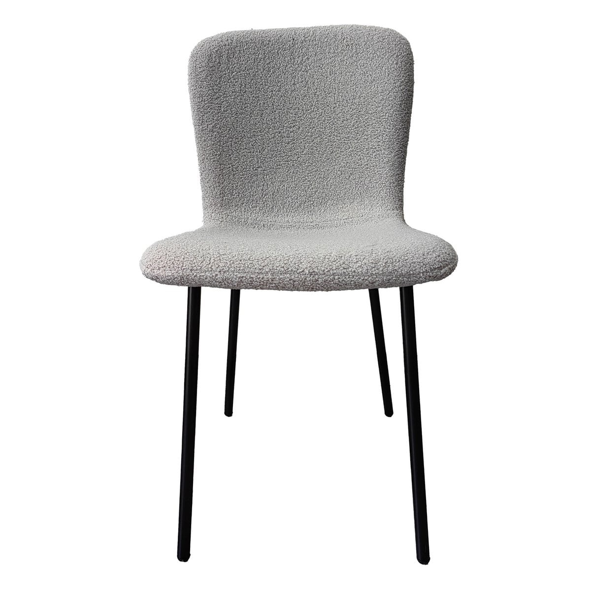 SalesFever Bouclé Look Stoelenset van 4 lichtgrijs