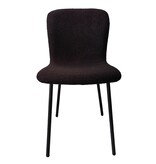 SalesFever Bouclélook stoelenset van 4 zwart