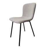 SalesFever Bouclé Look Stoelenset van 4 lichtgrijs