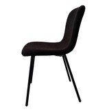 SalesFever Bouclélook stoelenset van 4 zwart