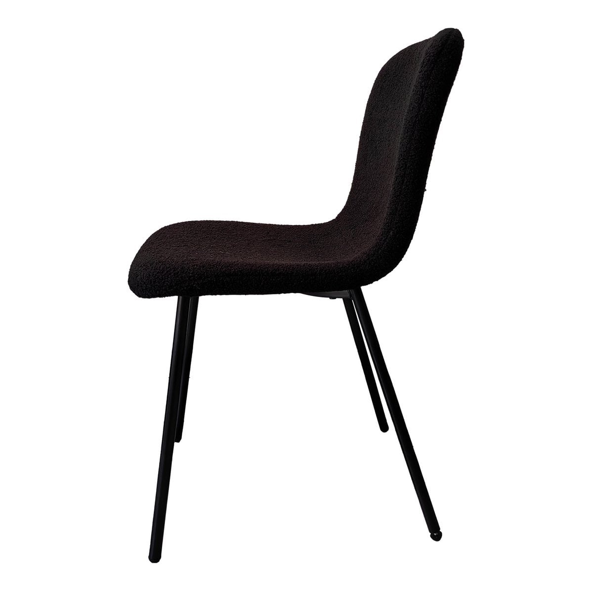 SalesFever Bouclélook stoelenset van 4 zwart