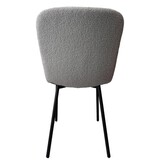 SalesFever Bouclé Look Stoelenset van 4 lichtgrijs