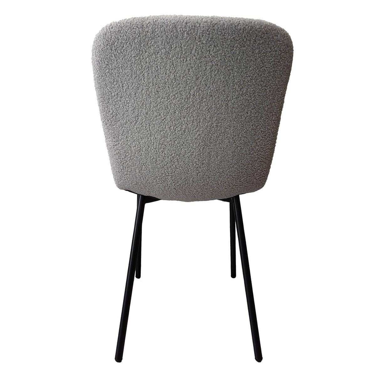 SalesFever Bouclé Look Stoelenset van 4 lichtgrijs