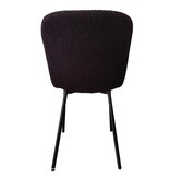 SalesFever Bouclélook stoelenset van 4 zwart