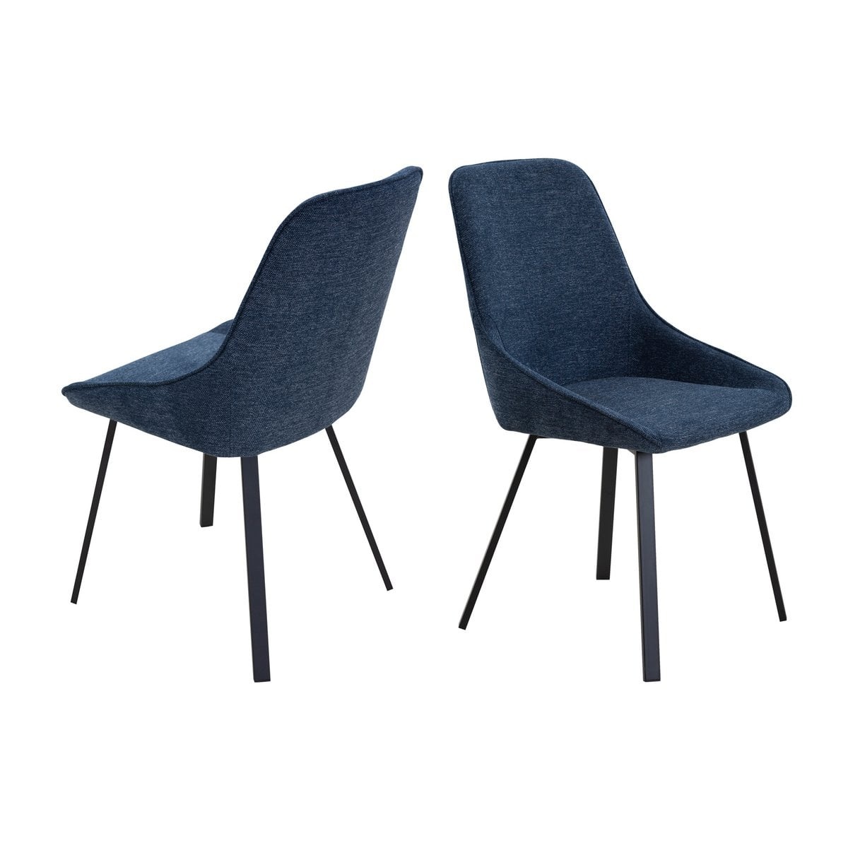 SalesFever Eetkamerstoel set van 2 donkerblauw