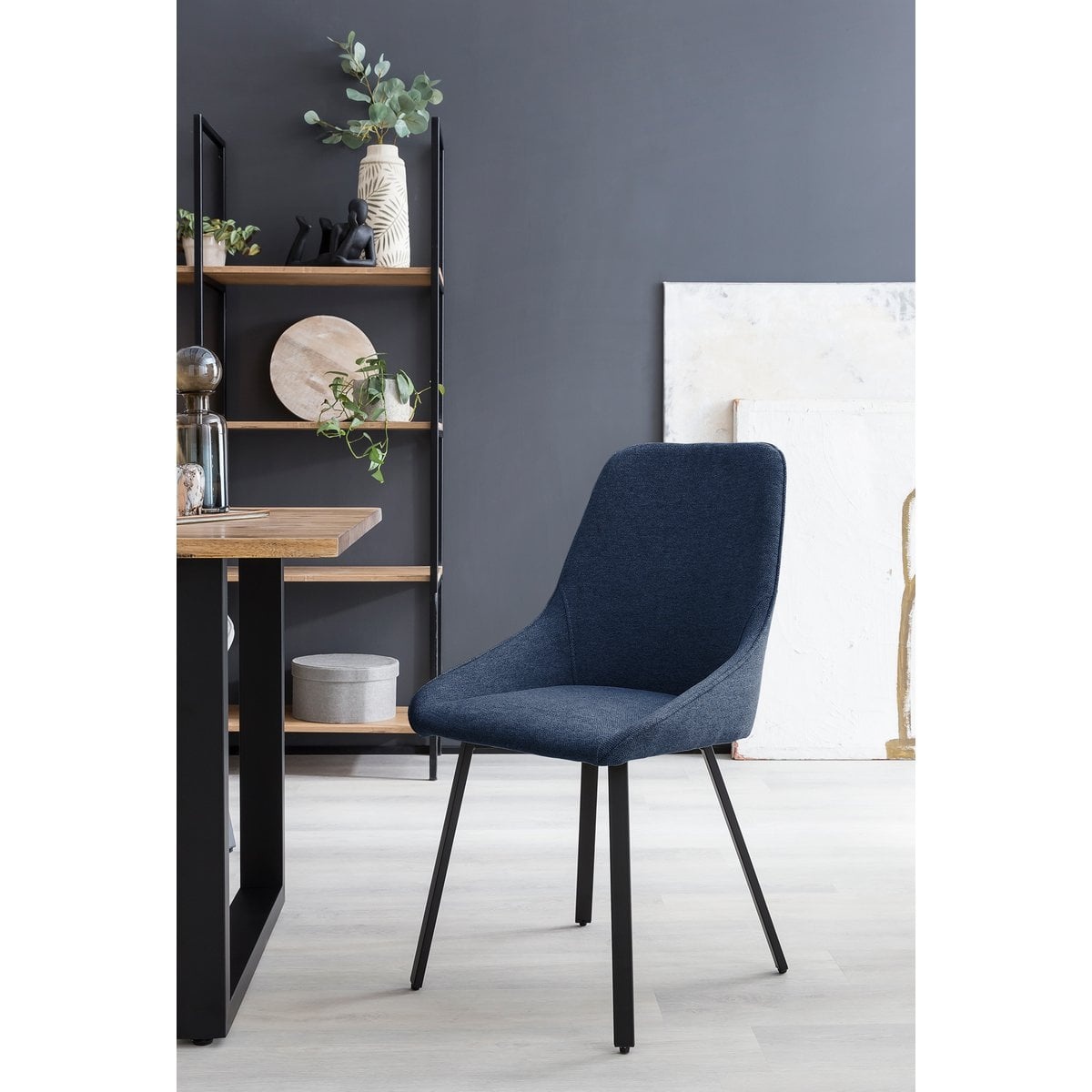 SalesFever Eetkamerstoel set van 2 donkerblauw