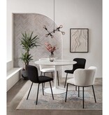 SalesFever Bouclélook stoelenset van 4 zwart