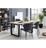 SalesFever Eetkamerstoel set van 2 antraciet