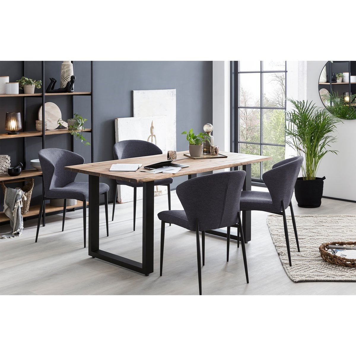 SalesFever Eetkamerstoel set van 2 antraciet