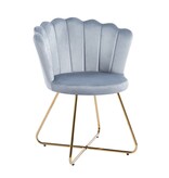 SalesFever Set van 2 fluwelen kuipstoelen in lichtgrijs