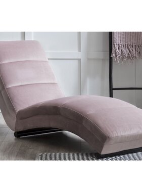 SalesFever Chaise longue roze fluweel