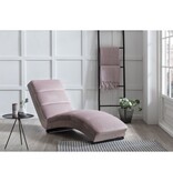 SalesFever Chaise longue roze fluweel