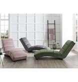 SalesFever Chaise longue roze fluweel