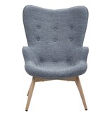 SalesFever Fauteuil in grijze geweven stof