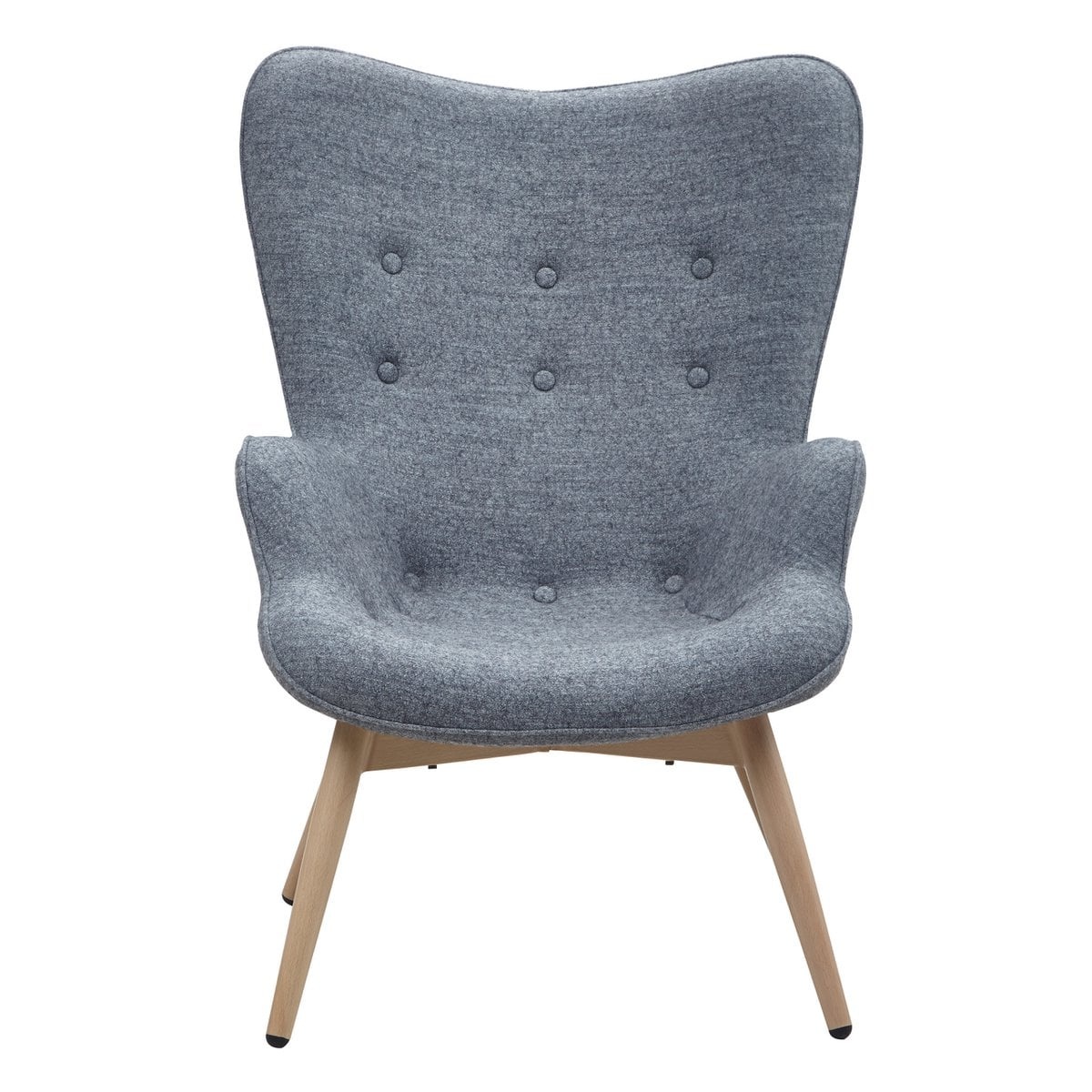 SalesFever Fauteuil in grijze geweven stof
