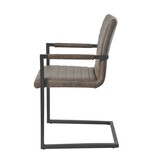 SalesFever Eetkamerstoel, set van 2, donkerbruin kunstleer look