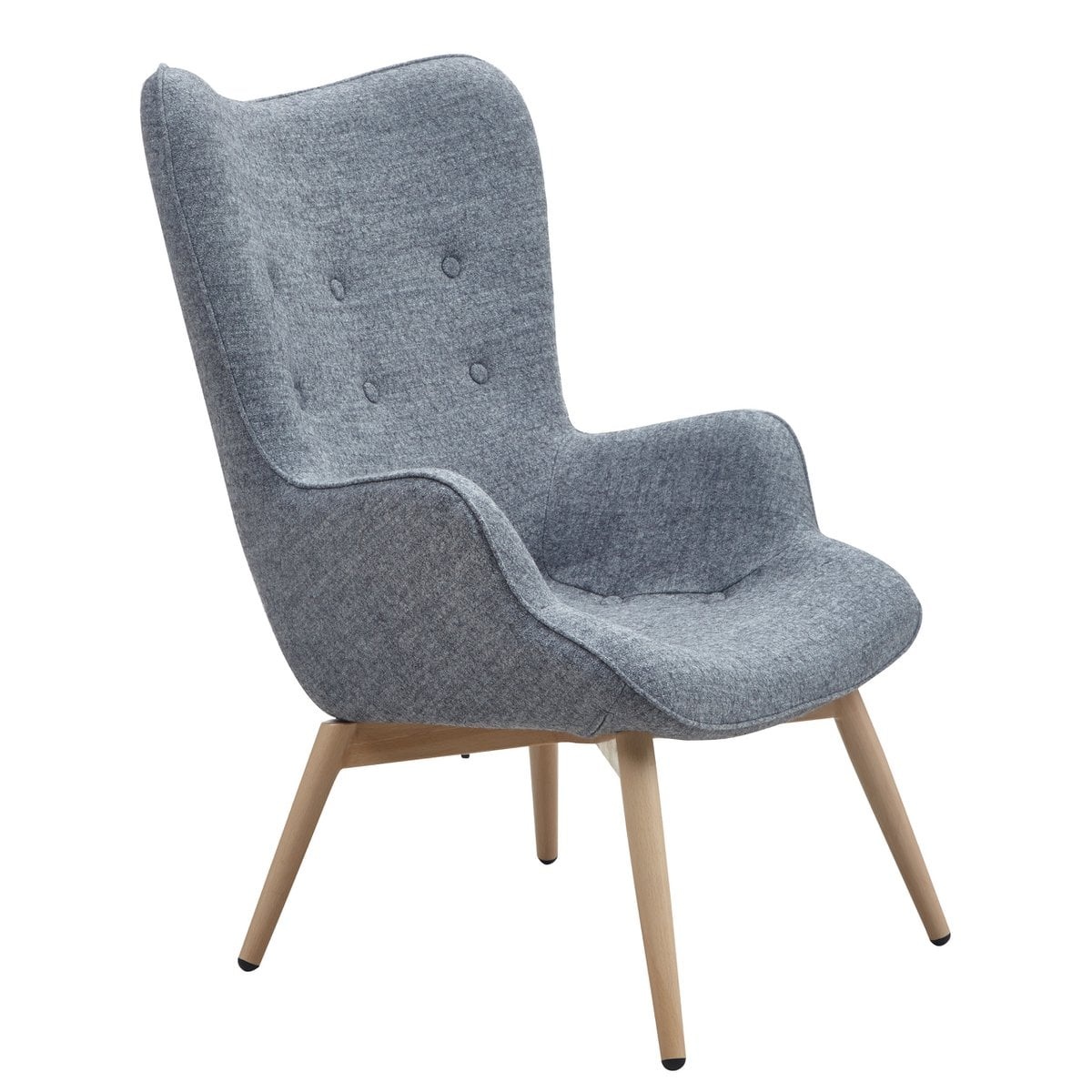 SalesFever Fauteuil in grijze geweven stof