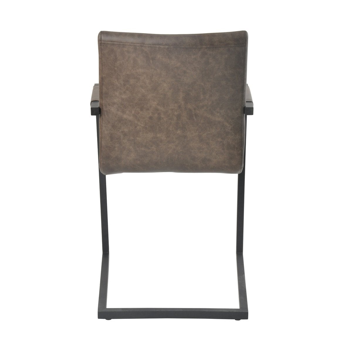 SalesFever Eetkamerstoel, set van 2, donkerbruin kunstleer look