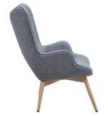 SalesFever Fauteuil in grijze geweven stof
