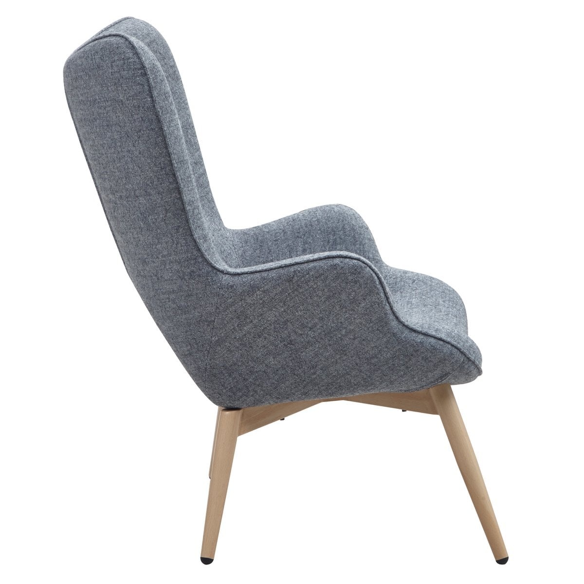 SalesFever Fauteuil in grijze geweven stof