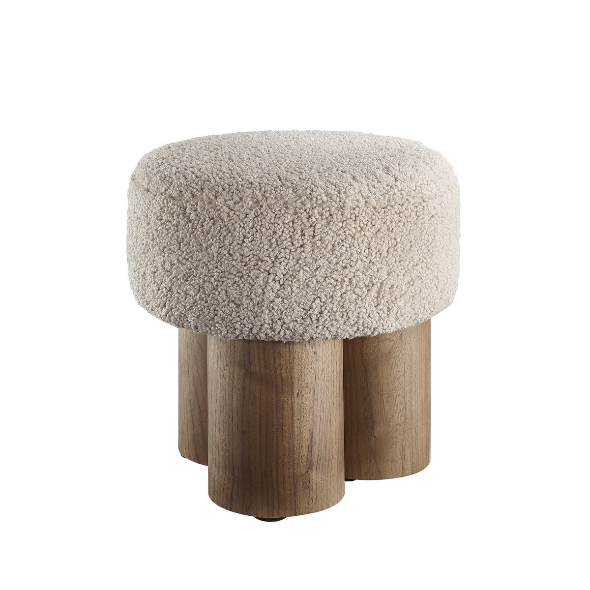 SalesFever Stoel pouf Ø 50 cm walnoot/bruin