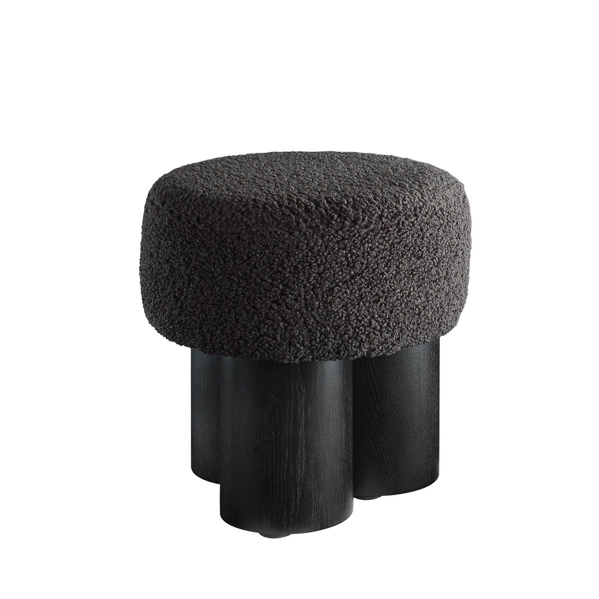 SalesFever Stoel pouf Ø 50 cm zwart/grijs