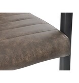 SalesFever Eetkamerstoel, set van 2, donkerbruin kunstleer look