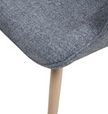 SalesFever Fauteuil in grijze geweven stof