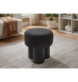 SalesFever Stoel pouf Ø 50 cm zwart/grijs