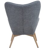 SalesFever Fauteuil in grijze geweven stof
