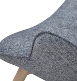 SalesFever Fauteuil in grijze geweven stof