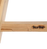 Bazar Bizar Living De Suar Kruk met Leer - Natuurlijk Zwart