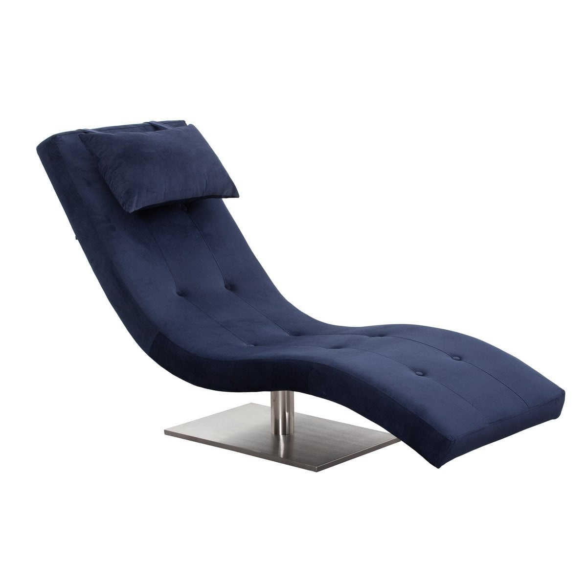 SalesFever Relax ligbed fluweel blauw