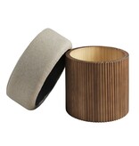 SalesFever Stoel pouf met opbergruimte Ø 50 cm walnoot/bruin