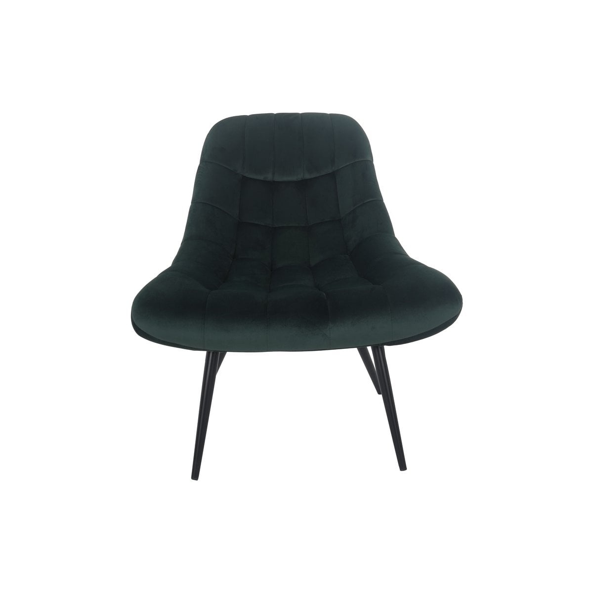 SalesFever Fauteuil XXL fluweel groen metaal zwart