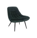 SalesFever Fauteuil XXL fluweel groen metaal zwart