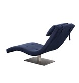 SalesFever Relax ligbed fluweel blauw