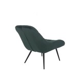 SalesFever Fauteuil XXL fluweel groen metaal zwart